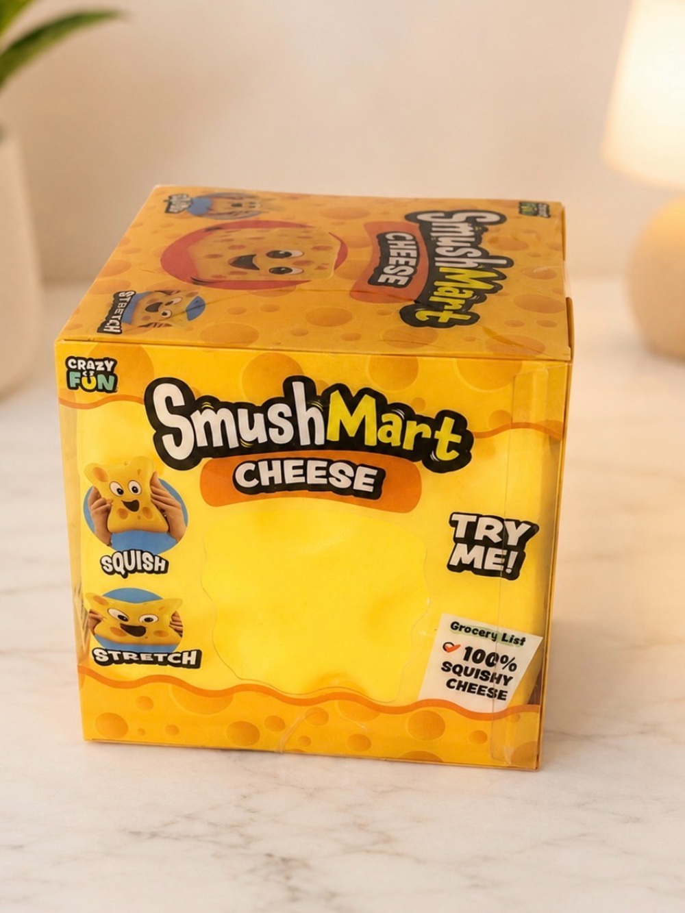 SmushMart Cheese Squishy Toy - Yellow